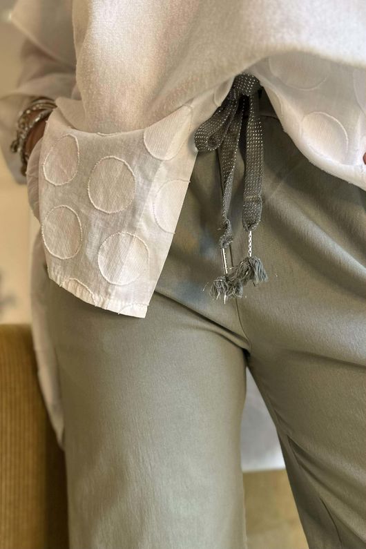  Luxury Wide Leg Magic Trouser Khaki